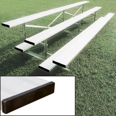Athletic Connection Two Rows Aluminum Bleachers without Fencing