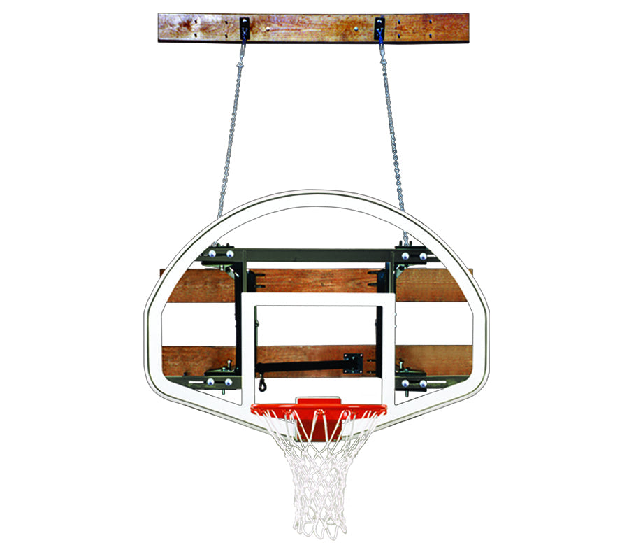 First Team FoldaMount46 Advantage Wall Mounted Basketball Goal - 39"x54" Tempered Glass
