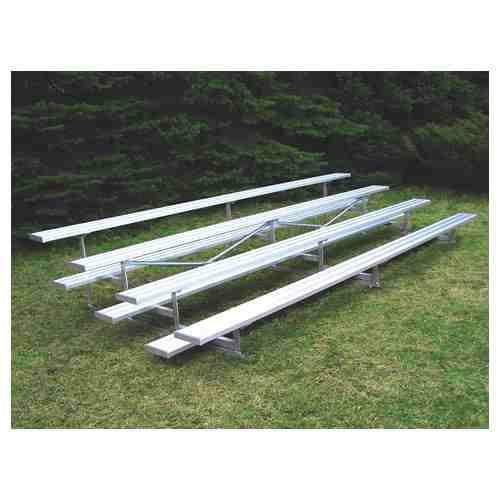 Athletic Connection 4 Row Powder Coated Low Rise Aluminum Bleachers