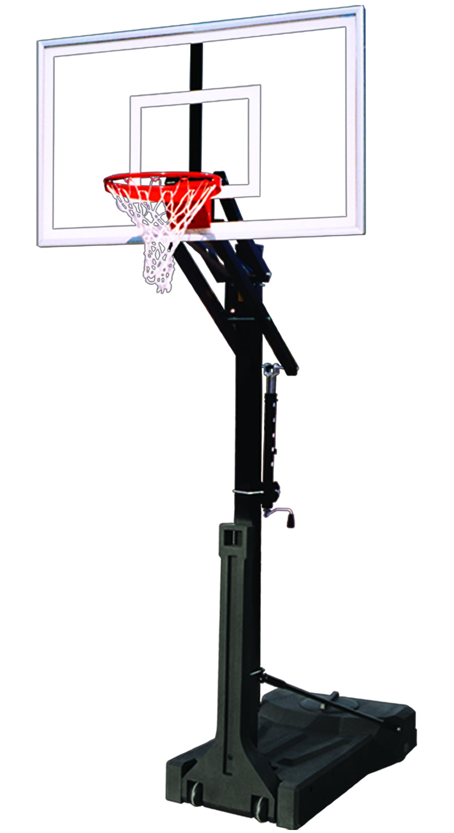 First Team OmniJam Nitro Portable Basketball Goal - 36"x60" Tempered Glass