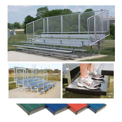 Athletic Connection Preferred Powder Coated Bleachers with Vertical Picket Railing