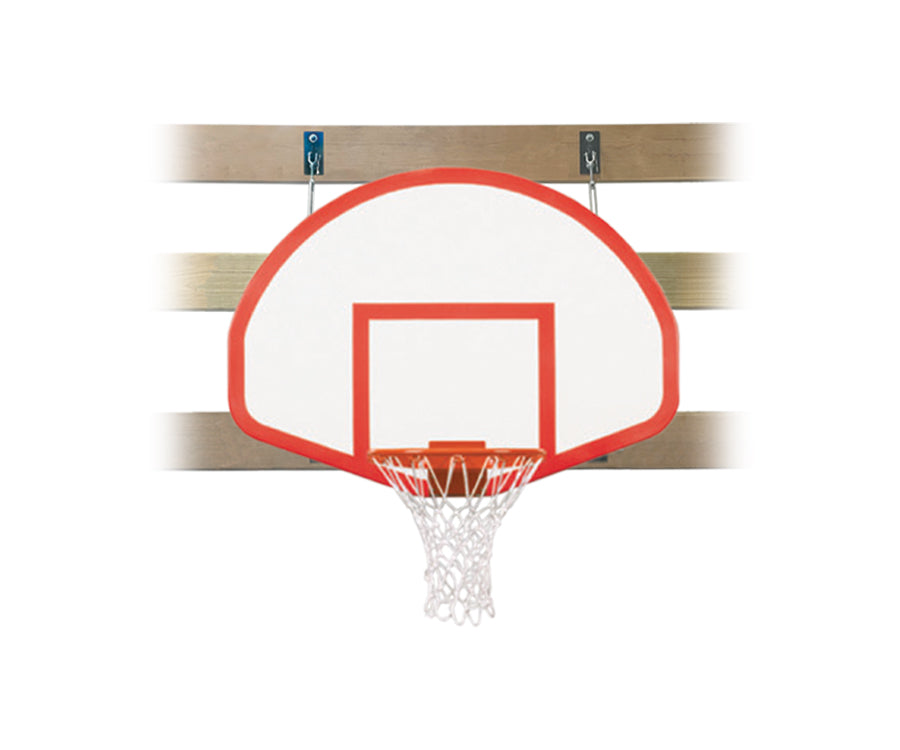 First Team SuperMount01 Rebound Wall Mounted Basketball Goals - 39"x54" Fiberglass