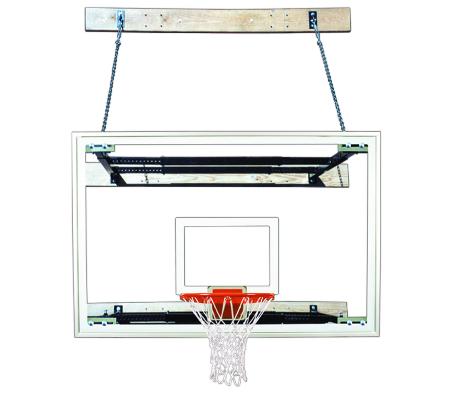 First Team SuperMount23 Tradition Wall Mounted Basketball Goals - 48"x72" Tempered Glass