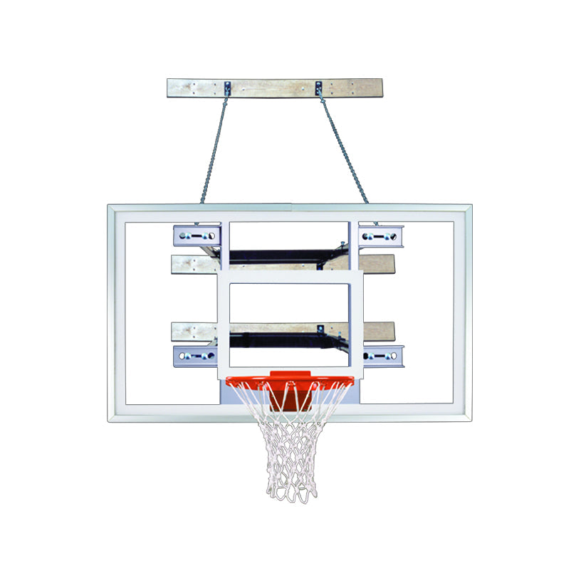 First Team SuperMount82 Pro Wall Mounted Basketball Goal - 36"x60" Tempered Glass