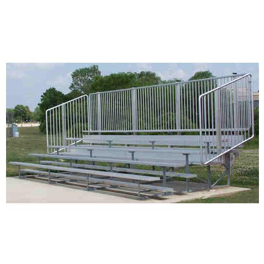 Athletic Connection 4 or 5 Row Aluminum Bleachers with Fencing