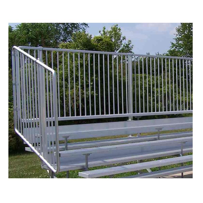 Athletic Connection 4 or 5 Rows Aluminum Bleachers with Safety Vertical Picket Railing