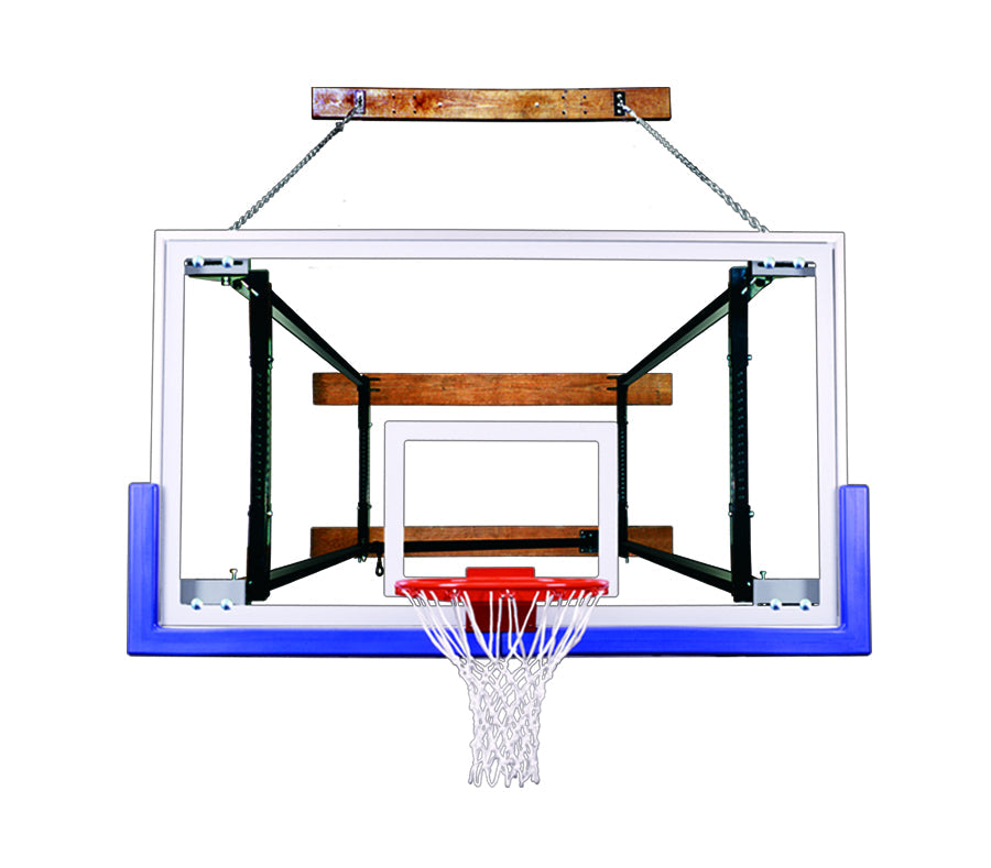 First Team FoldaMount82 Triumph Wall Mounted Basketball Goal - 42"x72" Tempered Glass
