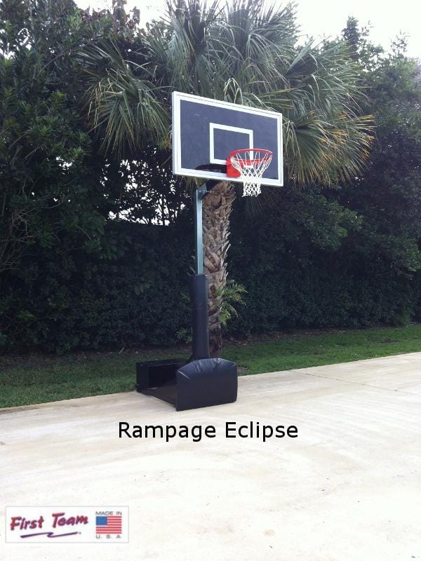 First Team Rampage Nitro Portable Basketball Goal - 36"x60" Tempered Glass