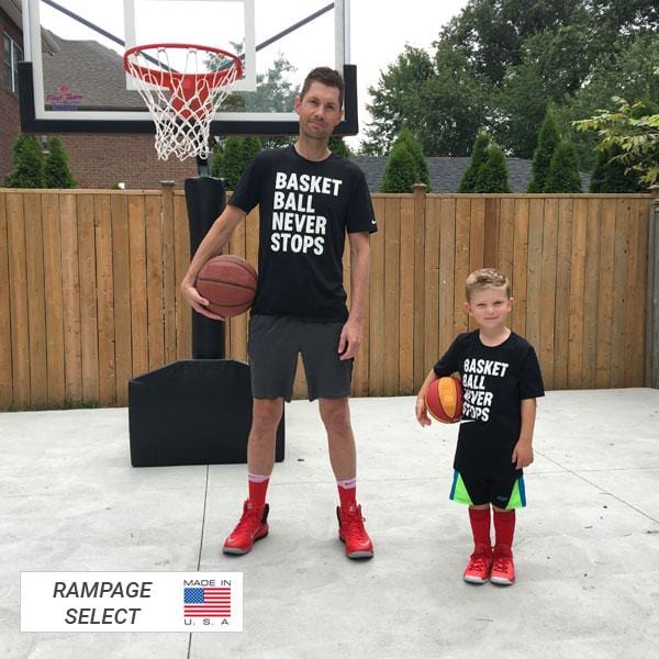 First Team Rampage Nitro Portable Basketball Goal - 36"x60" Tempered Glass