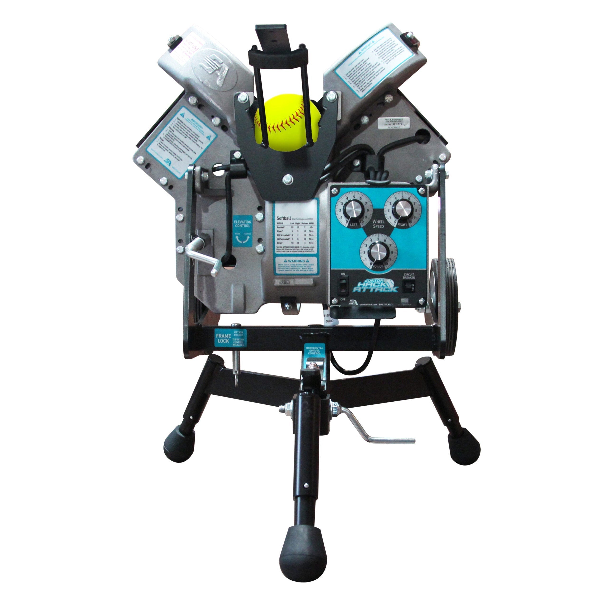 Sports Attack Junior Hack Attack Softball Pitching Machine, 90V