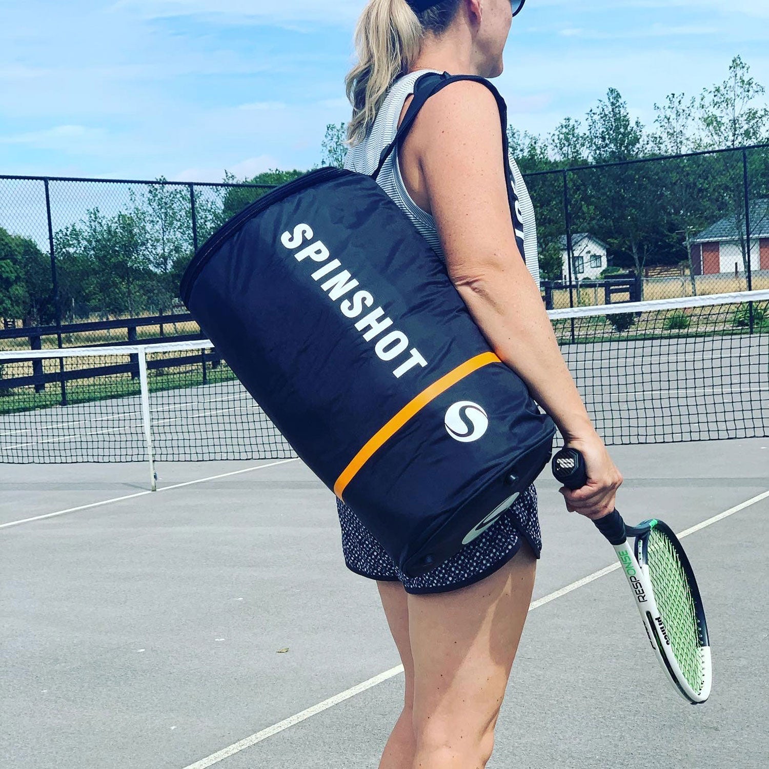Spinshot 120pcs Spinshot Pressureless Tennis Balls + Free Carry Bag